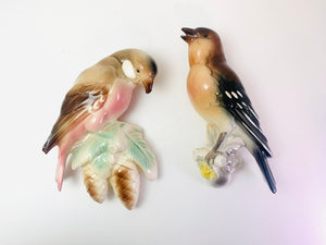 Vintage Foreign Porcelain Bird Wall Hangers