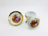 SOLD! Vintage Limoges Meissner Fragonard Ring Dish and Miniature Plate