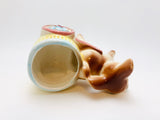 1950’s Deer Pulling Cart Porcelain Toothpick Holder Foreign Japan
