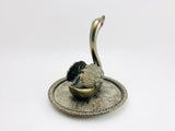 Vintage EP Zinc Alloy Silver Swan Tree