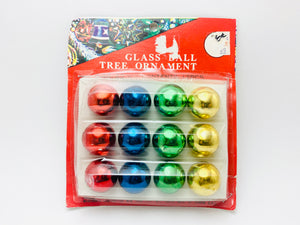 Vintage Small Glass Ball Tree Ornaments