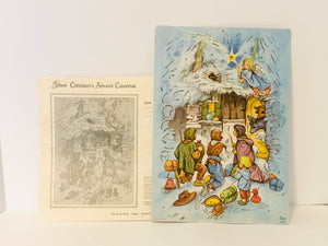 SOLD! 1950’s Gibsons Children’s Advent Calendar made in West Germany with Original Envelope