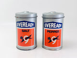 Vintage Eveready Battery Salt and Pepper Shakers