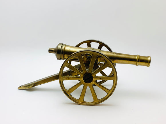 SOLD! Vintage Ornamental Brass Cannon