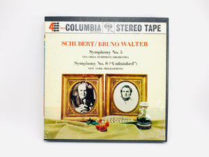1960’s Schubert / Bruno Walter Reel to Reel 4 Track 7 1/2 IPS Tape Symphony 5 & 8 Orchestra Music
