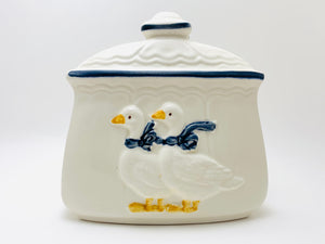 Vintage Ceramic Napkin Holder with Ducks