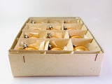 Vintage Santaland Glass Gold Ornaments