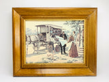 2 M.Nue Vintage Farm Scene Framed Art Prints