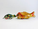 1960’s Original Tin Toy Whale Eating Fish