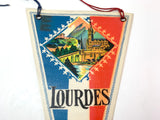 Vintage Lourdes France Pennant