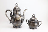 SOLD! 1940’s Smoke Bavaria Feinsilber Dekor Vintage Tea Pot and Sugar Bowl