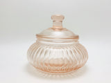 Vintage Pink Glass Powder Jar