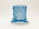Vintage Blue Glass Daisy & Button Top Hat