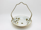 1960’s Royal Wessex White Ironstone Hazel Pattern Sm Bowl with Removable Handle
