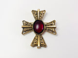 Large Vintage Maltese Cross Brooch