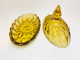 1970’s Anchor Hocking Fairfield Amber Glass Butter Dish