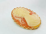 Vintage Pink Cameo Brooch