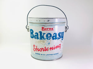 Vintage Burns Bakeasy Shortening Tin