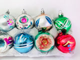 SOLD! 12 Vintage Small Glass Christmas Ornaments