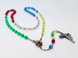 Vintage Acrylic Multicolour Bead African Rosary