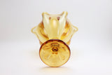 SOLD! Vintage Viking Amber Swung Glass Candy Dish