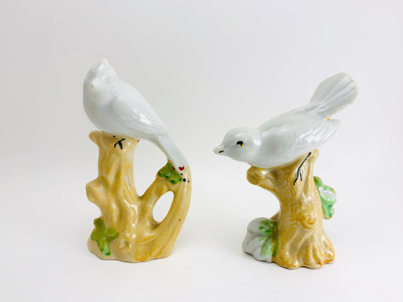 2 1950-60’s Porcelain Perched Birds