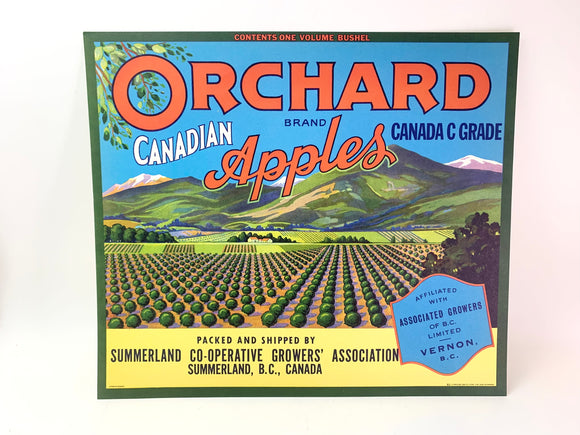 Vintage Canadian Apple Crate Label Orchard Brand