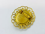 Vintage Cameo Filigree Brooch