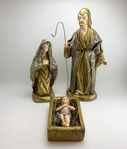 SOLD! 1950-60’s Lrg Joseph, Mary and Jesus Paper Mache Nativity