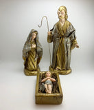 SOLD! 1950-60’s Lrg Joseph, Mary and Jesus Paper Mache Nativity