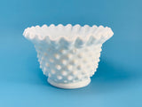 Vintage Fenton Milk Glass Hobnail Mayonnaise Bowl and Underplate