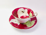1940’s Hand Painted Calla Lilly Occupied Japan Castle China Tea Cup and Saucer