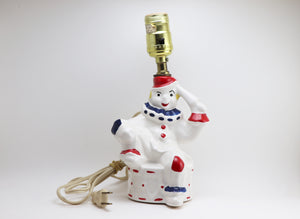 SOLD! 1950’s Ceramic Clown Lamp