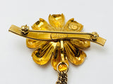 SOLD! Vintage Van Dell 12KT Gold Filled Floral Chain Brooch