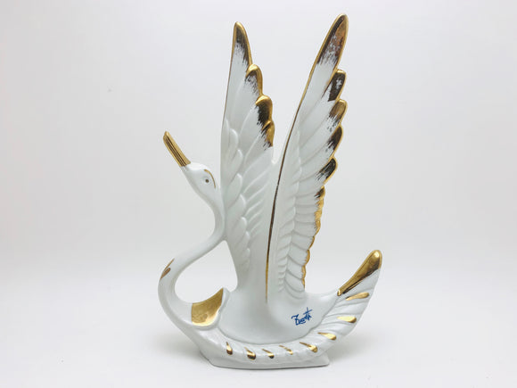 Vintage Zucotti Capodimonte Swan Made in Italy