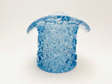 Vintage Blue Glass Daisy & Button Top Hat