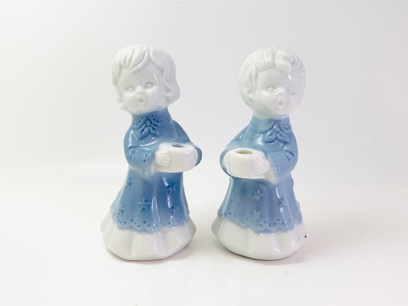 Vintage Tomorrow’s Treasures Ceramic Children Candle Holders