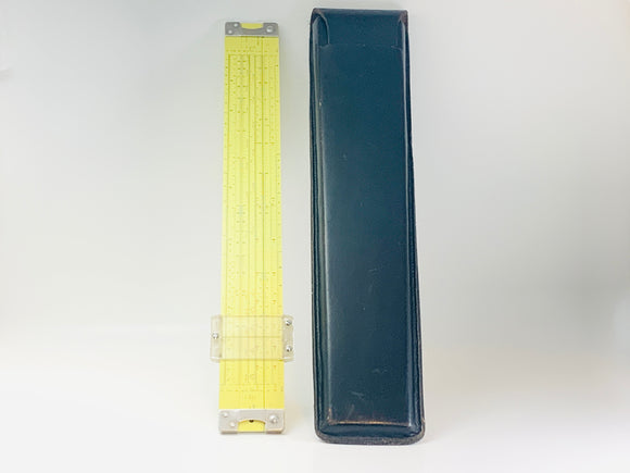 Vintage PICKETT Speed rule MODEL N803-ES Slide Rule w/ Original Leather Case