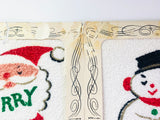 Vintage Merry Terrys Christmas Cotton Hand Towels in Original Packaging
