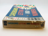 1962 Milton Bradley Cardboard Letters and Numbers