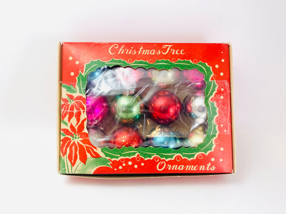 Vintage Small Glass Ball Christmas Tree Ornaments