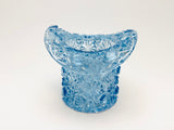 Vintage Blue Glass Daisy & Button Top Hat