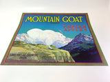 Vintage American Apple Crate Label Mountain Goat Brand