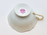 SOLD! Vintage Paragon H.M. Queen Mary Fine Bone China Floating Cabbage Rose Tea Cup and Saucer