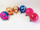 12 Vintage Mixed Glass Christmas Ornaments
