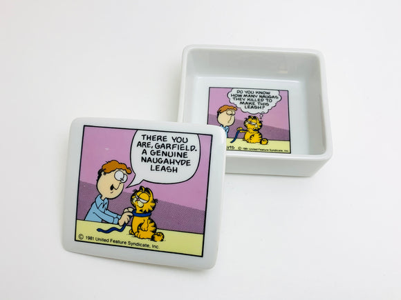1981 Garfield Comic Ceramic Trinket Dish