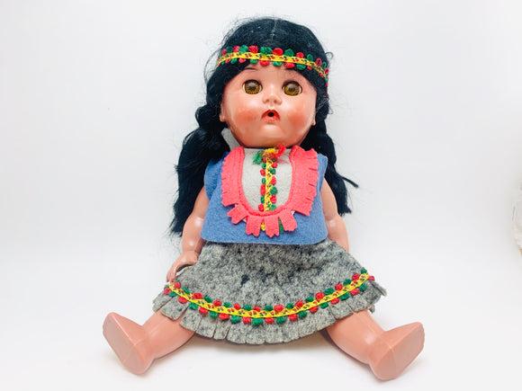 1950’s Reliable Toys Native American Indian Sleepy Eye Doll