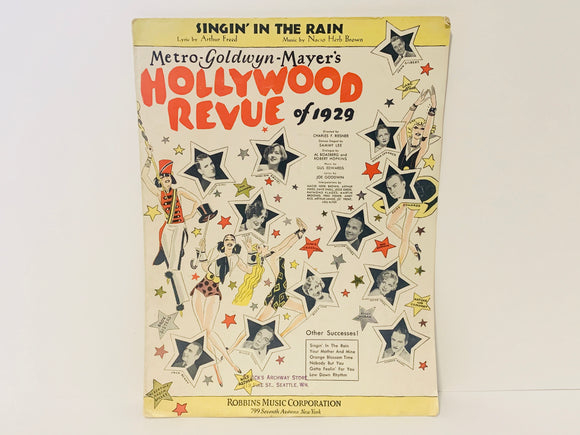 1929 “Singing In The Rain“ Metro-Goldwyn-Mayer’s Hollywood Revue of 1929 - Sheet Music