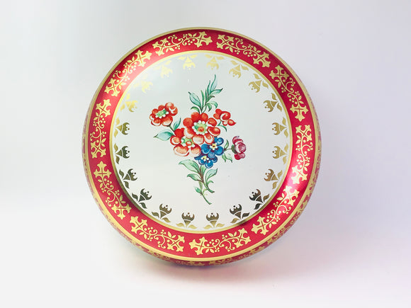 Vintage Floral Biscuit Tin
