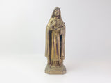 Vintage St. Therese of Lisieux Cast Metal Statuette